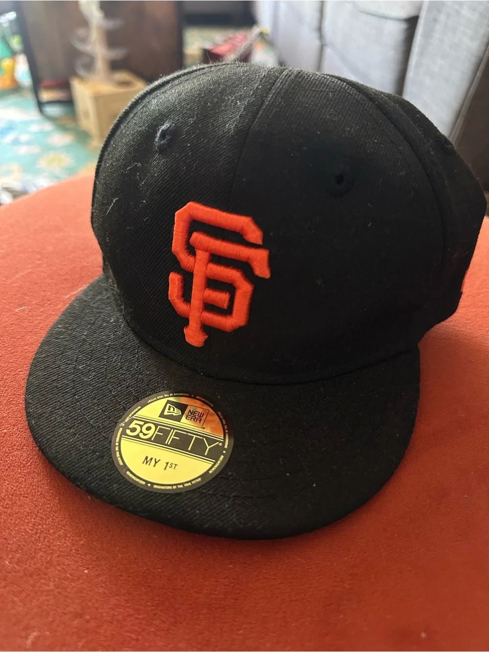 Infant San Francisco Giants New Era Black My First 59FIFTY Fitted Hat